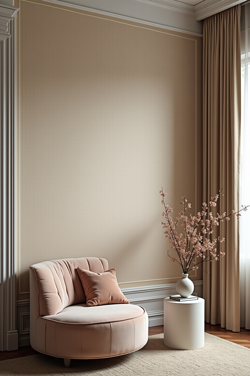 8 Akzentwand mit floraler Tapete Ideen