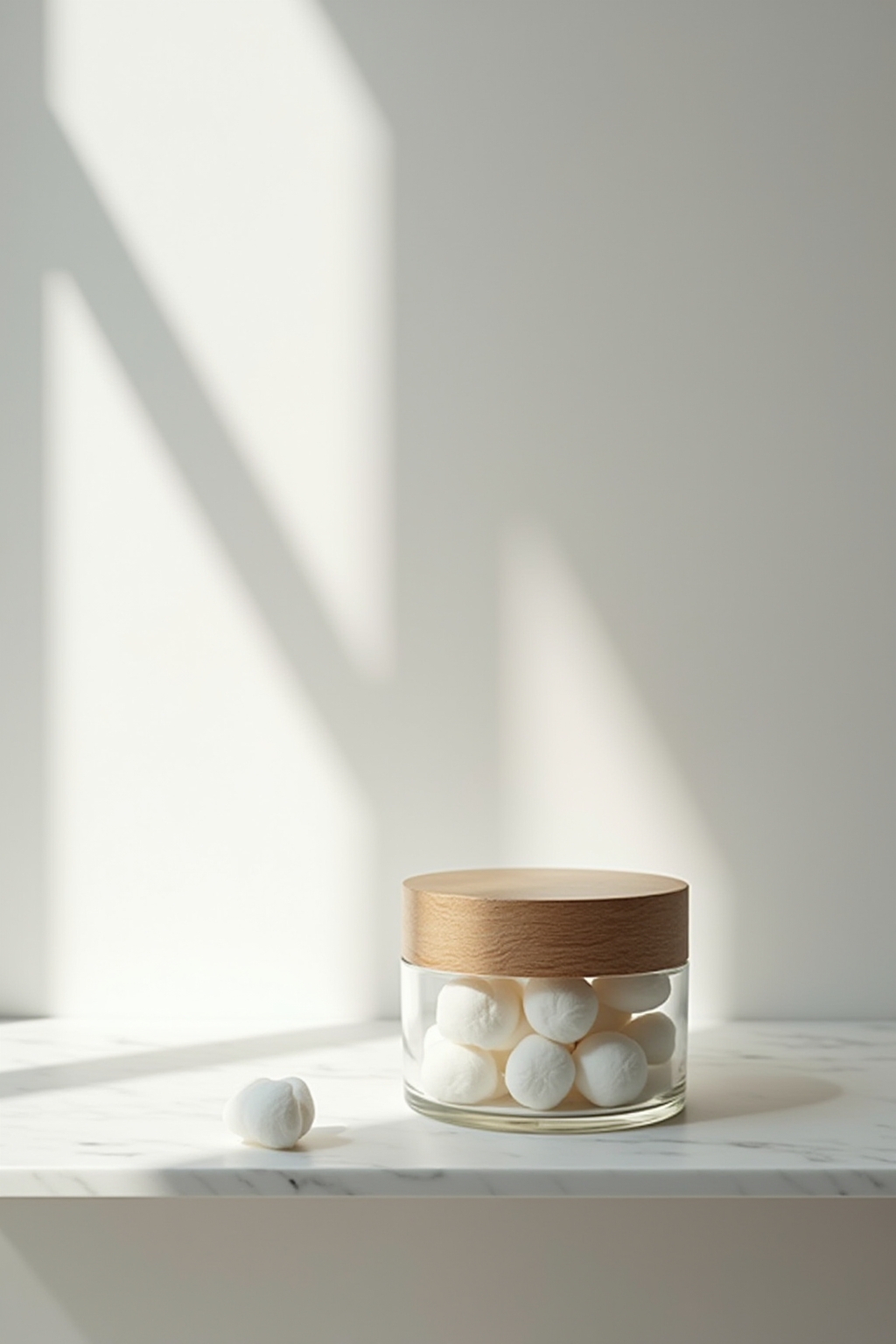 8 Apothekergläser für Wattepads im Bad