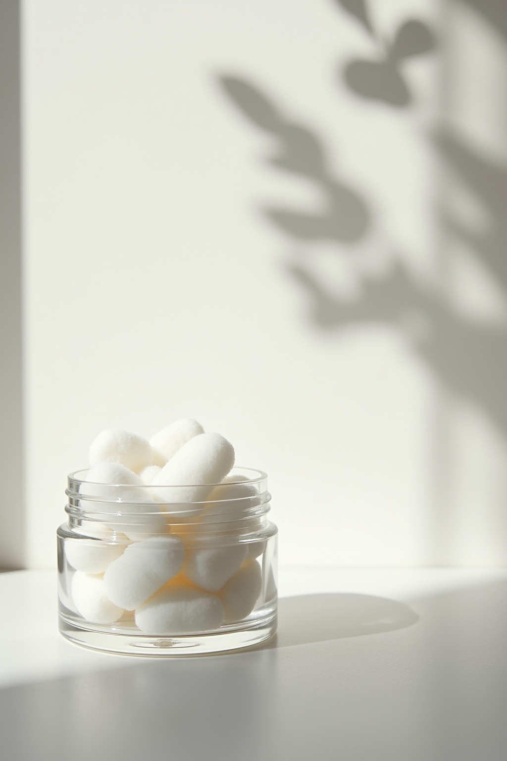 8 Apothekergläser für Wattepads im Bad