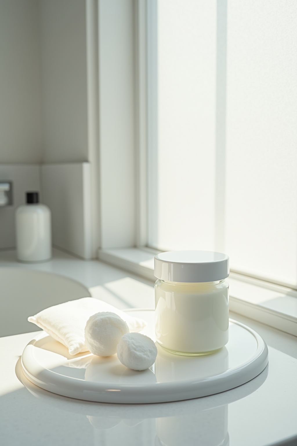 8 Apothekergläser für Wattepads im Bad