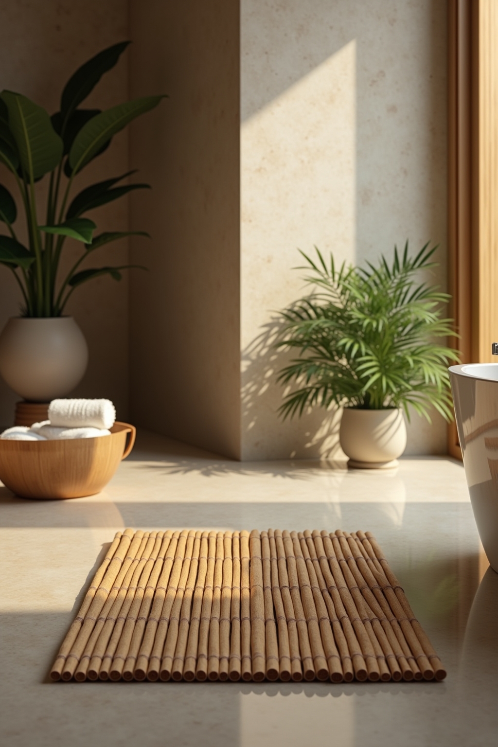 8 Badematte aus Bambus Ideen für dein Bad