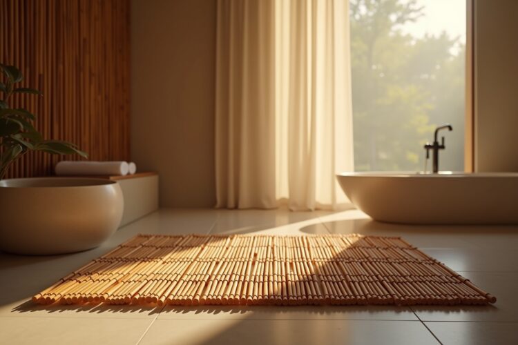 8 Badematte aus Bambus Ideen für dein Bad