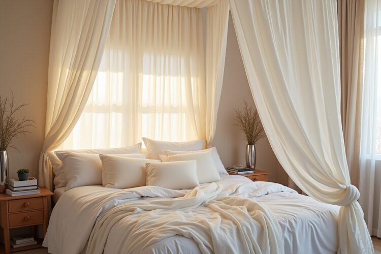 Baldachin aus Tüll oder Leinen Ideen