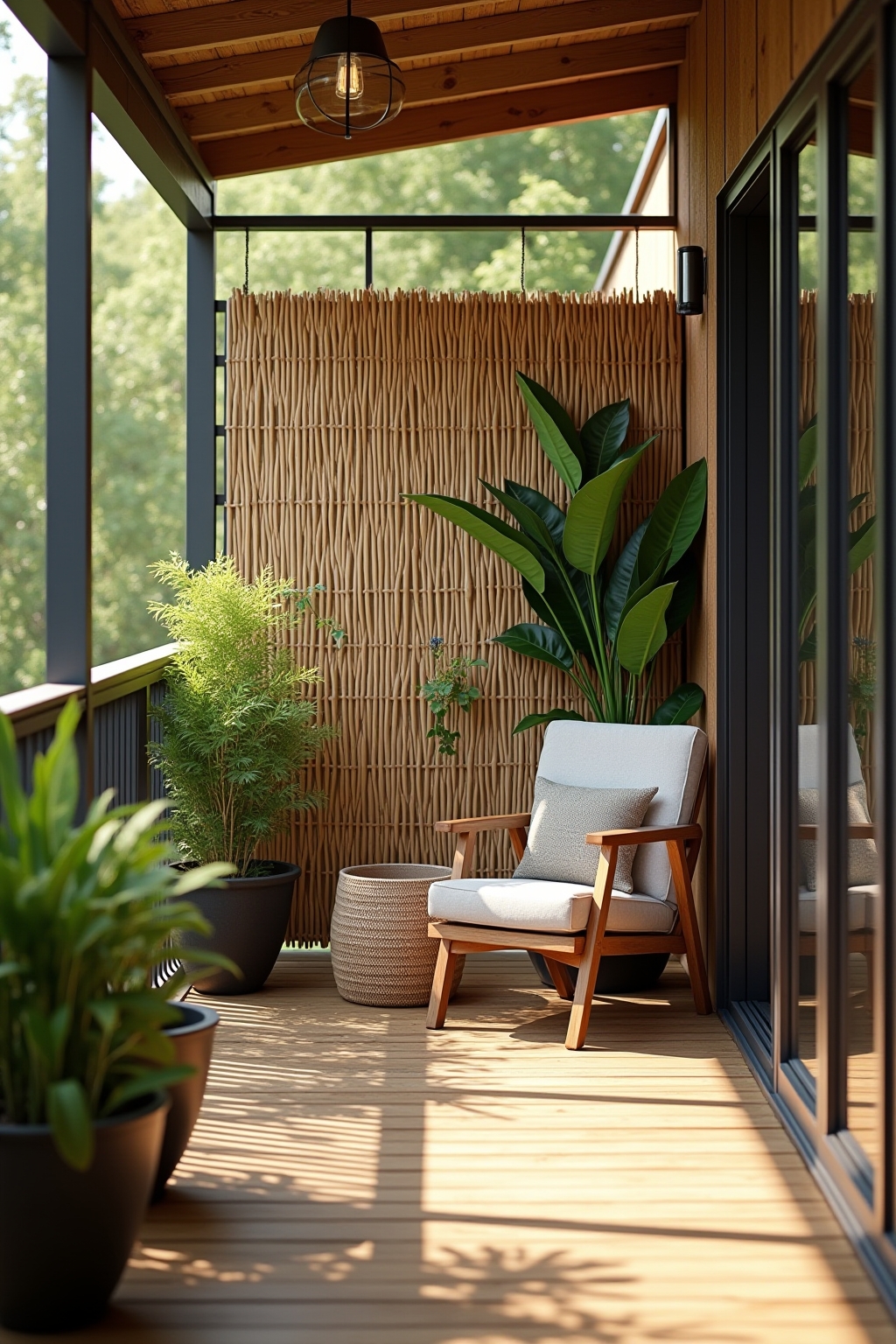 8 Balkon-Sichtschutz aus Weidematten Ideen