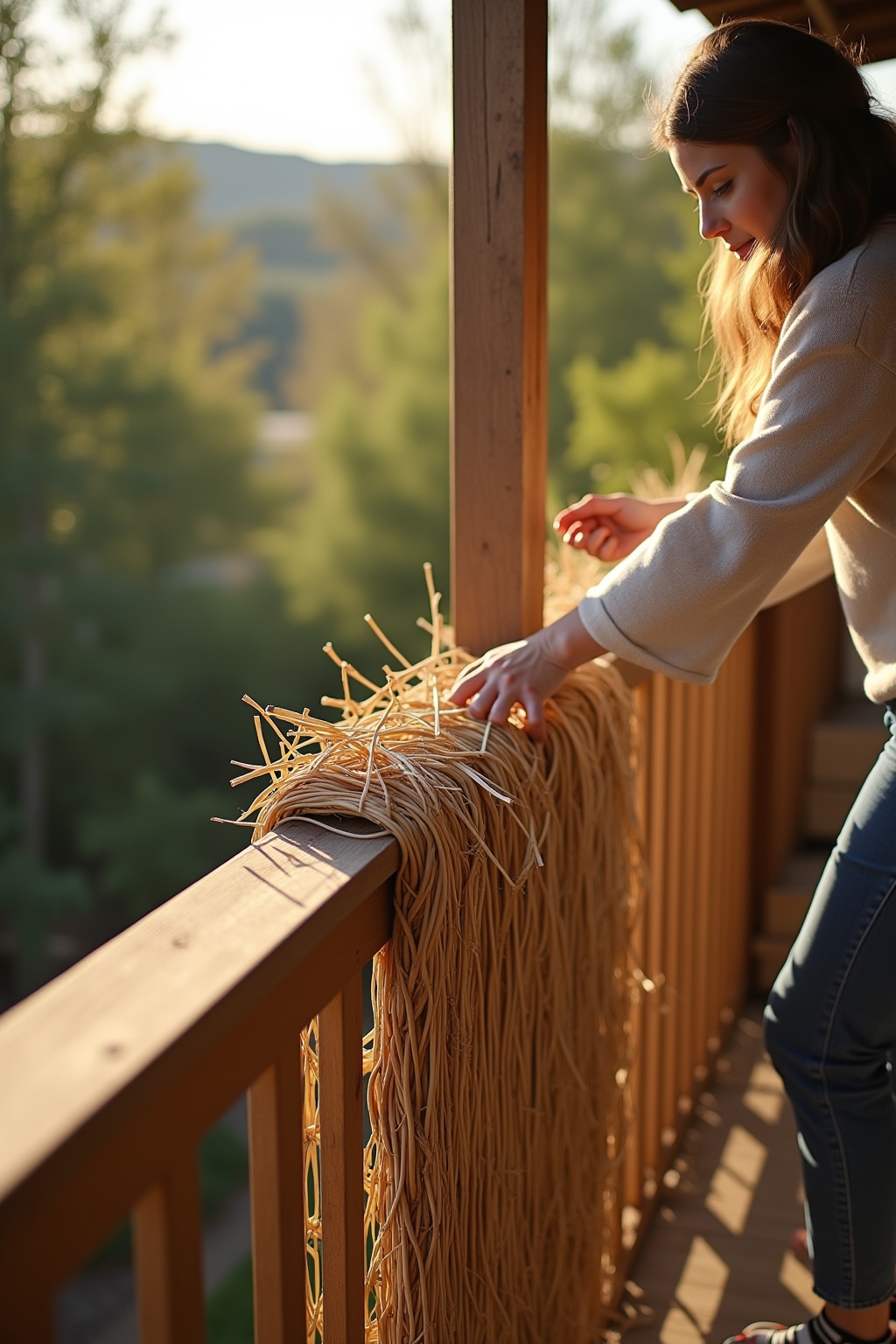 8 Balkon-Sichtschutz aus Weidematten Ideen