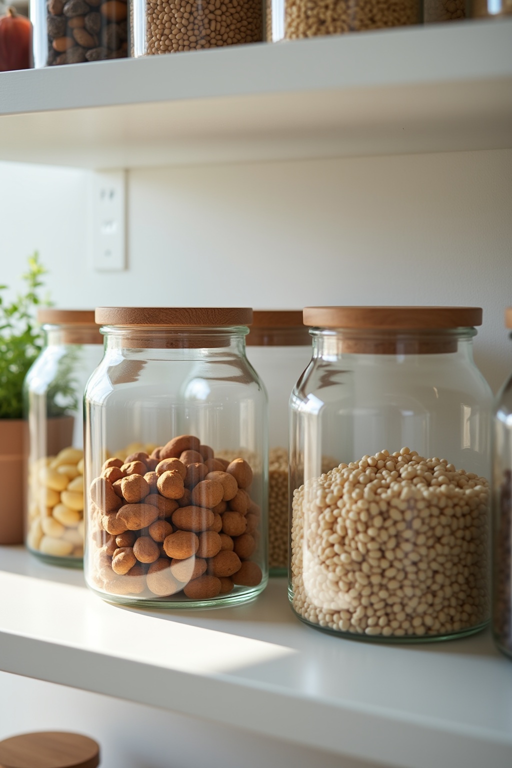 Beschriftete Vorratsgläser im Dymo-Stil Beschriftete Vorratsgläser im Dymo-Stil