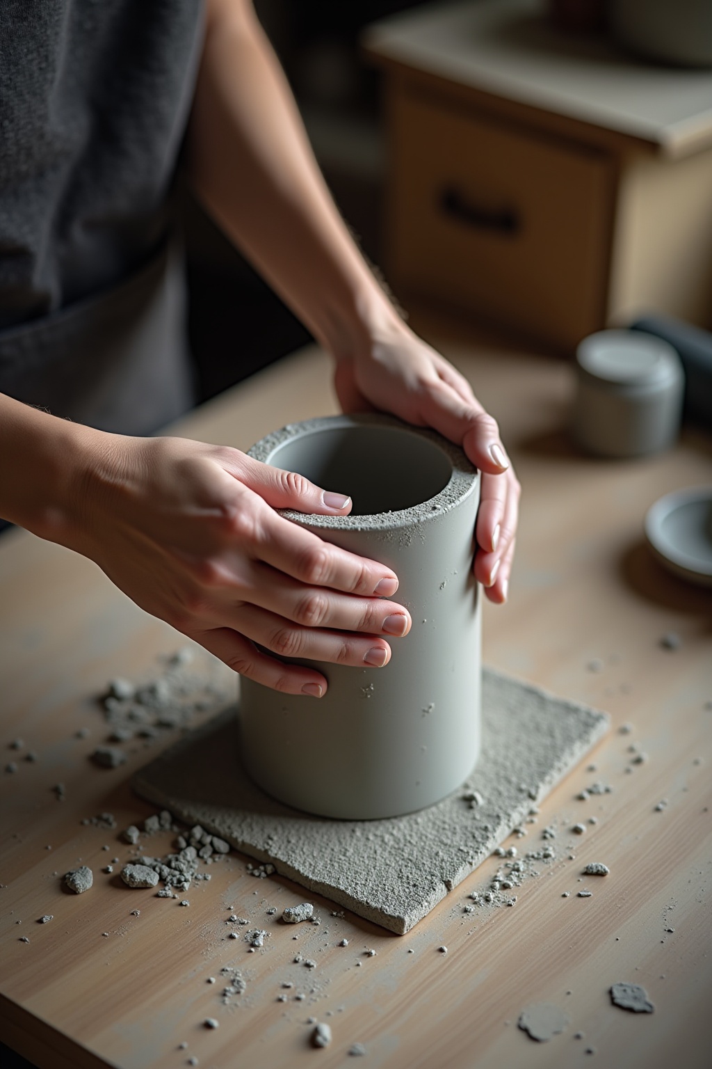 Besteckhalter aus Beton für dein Zuhause