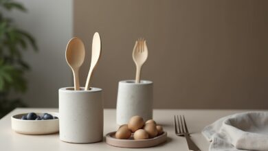 Besteckhalter aus Beton-Titel