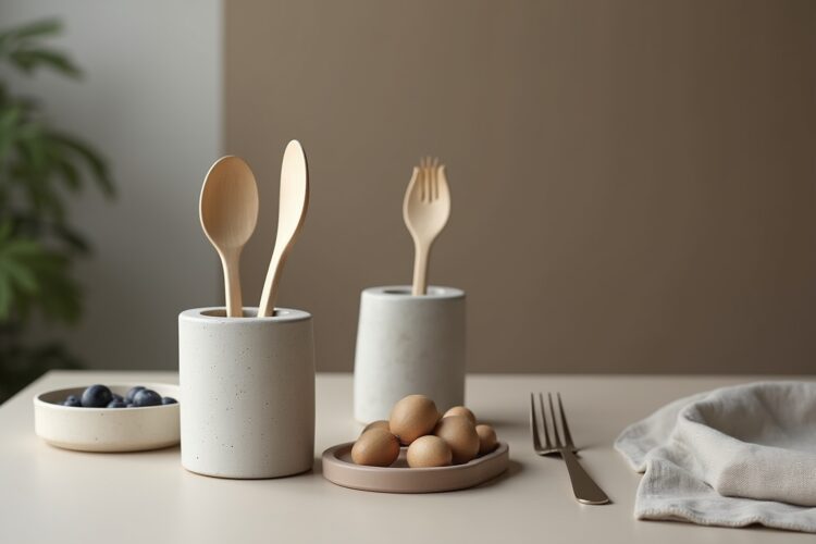 Besteckhalter aus Beton für dein Zuhause