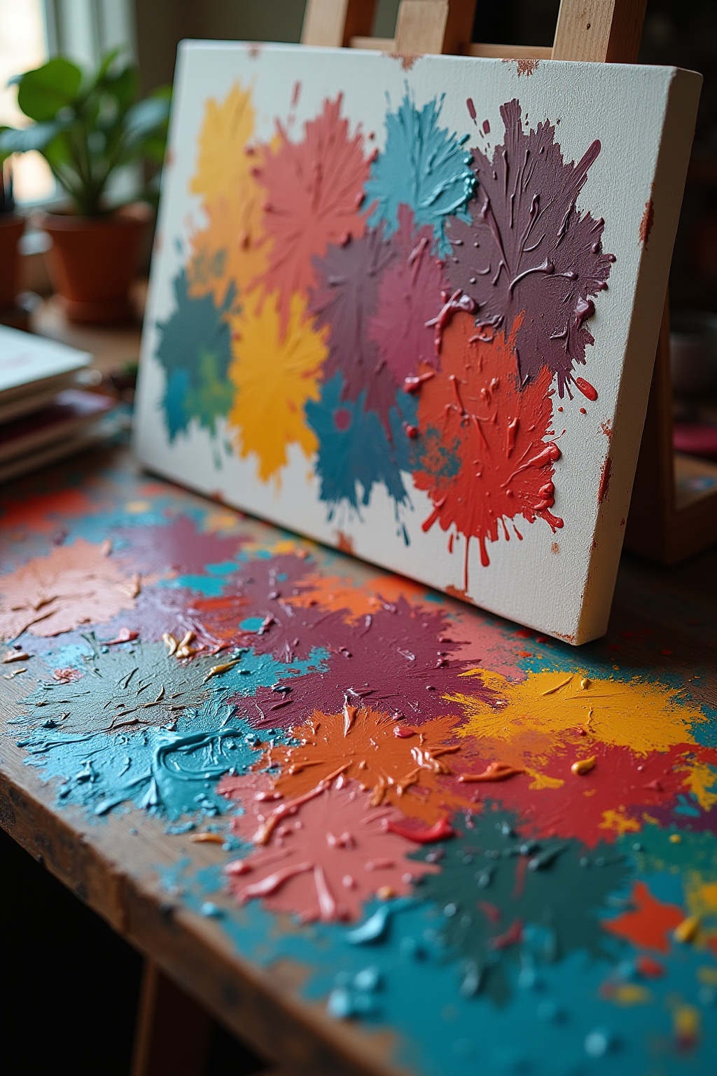 8 DIY Leinwand mit Strukturpaste Ideen