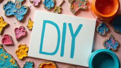 DIY Leinwand mit Strukturpaste-Titel