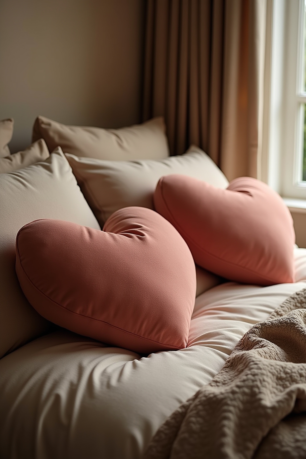 8 Dekokissen in Herzform für dein Zuhause