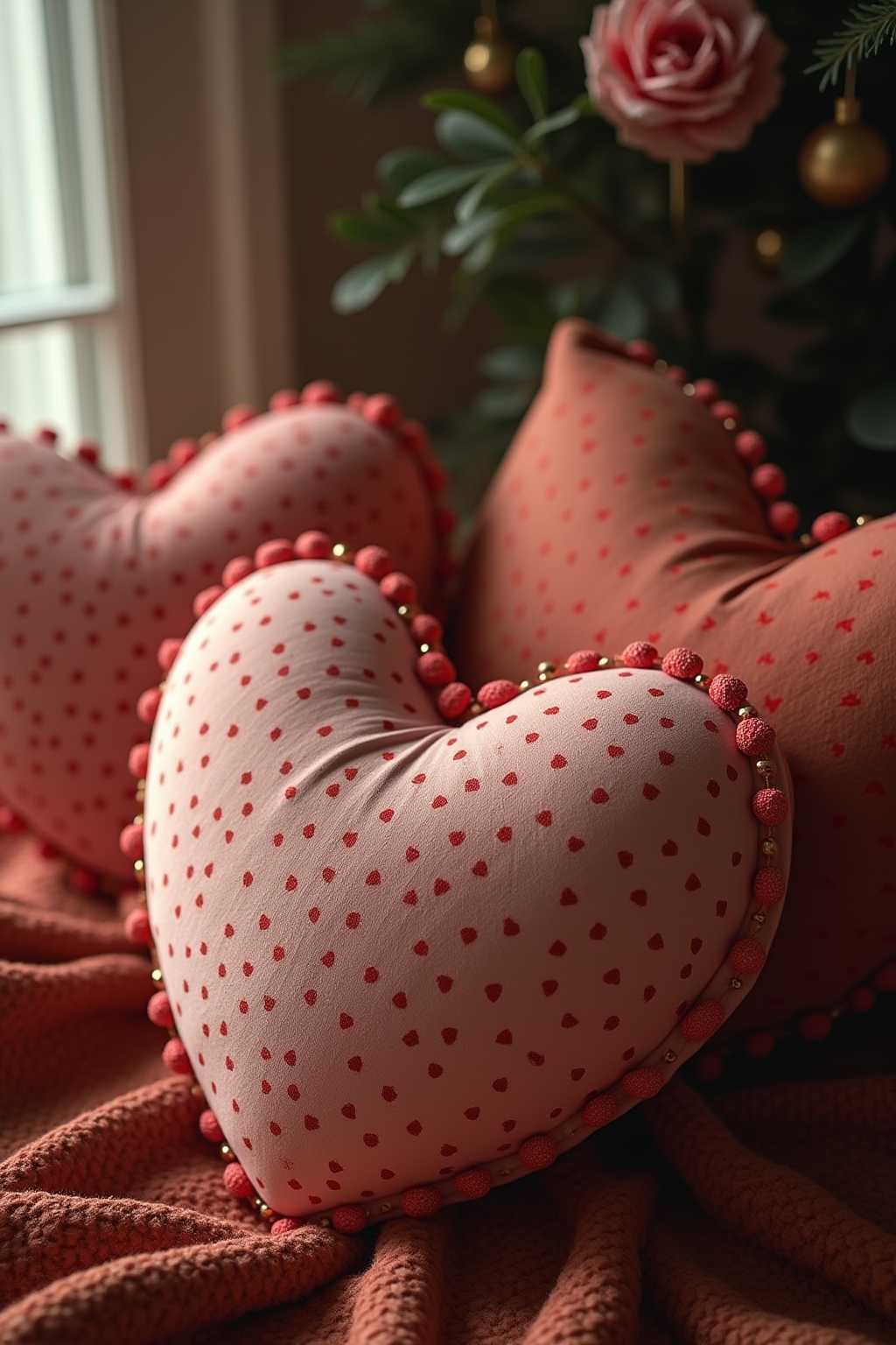 8 Dekokissen in Herzform für dein Zuhause