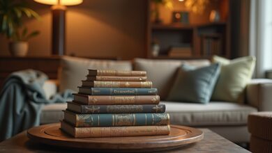 Dekorative Bücherstapel (Coffee Table Books)-Titel