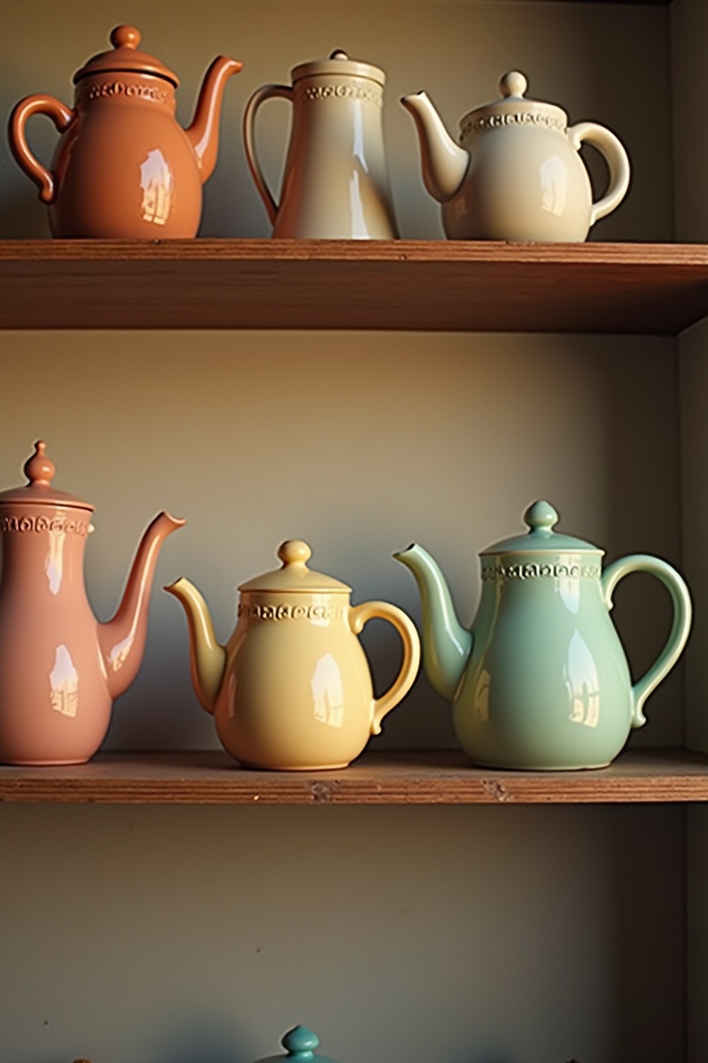 Dekorative Teekannen auf dem Regal Ideen Dekorative Teekannen auf dem Regal Ideen
