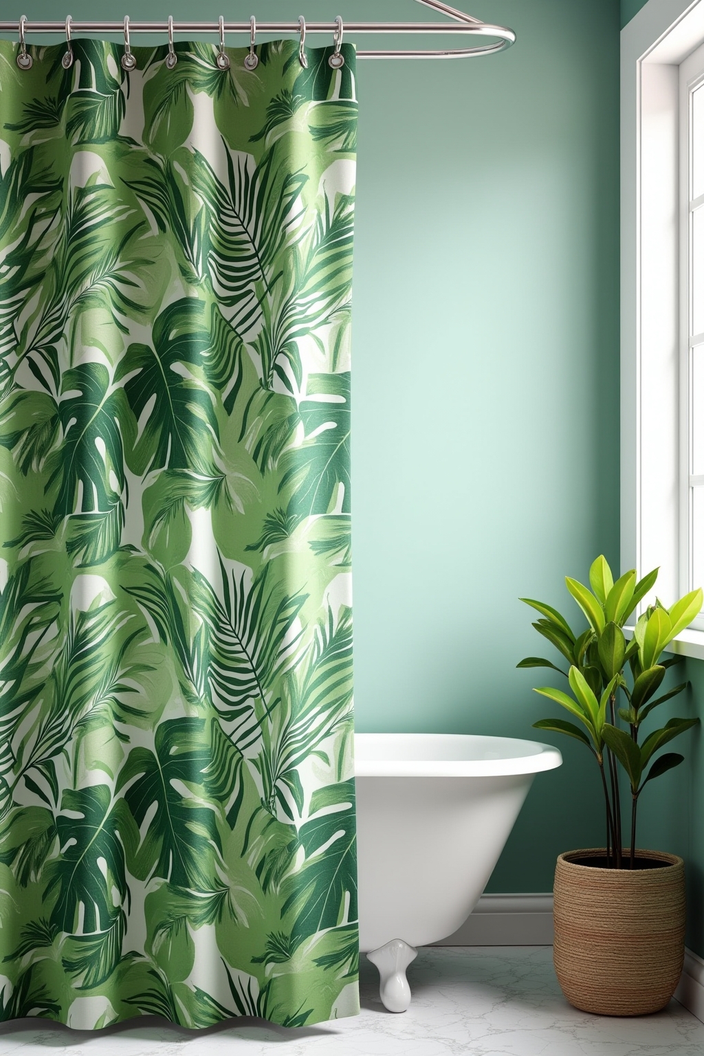 8 Duschvorhang mit Palmenmuster Ideen