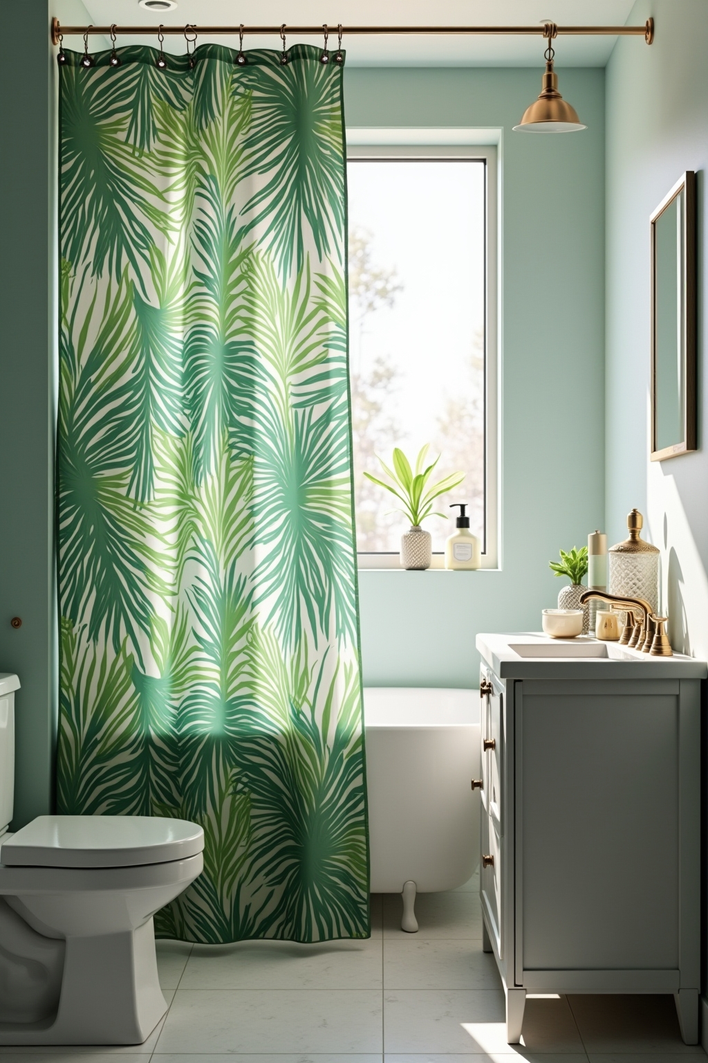 8 Duschvorhang mit Palmenmuster Ideen