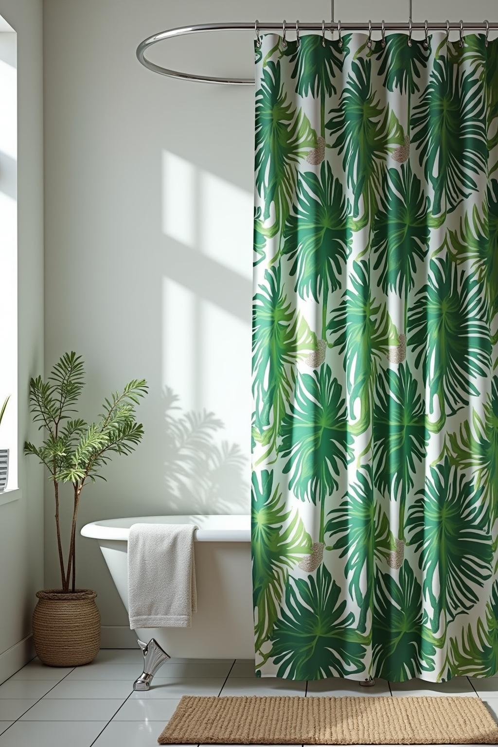 8 Duschvorhang mit Palmenmuster Ideen