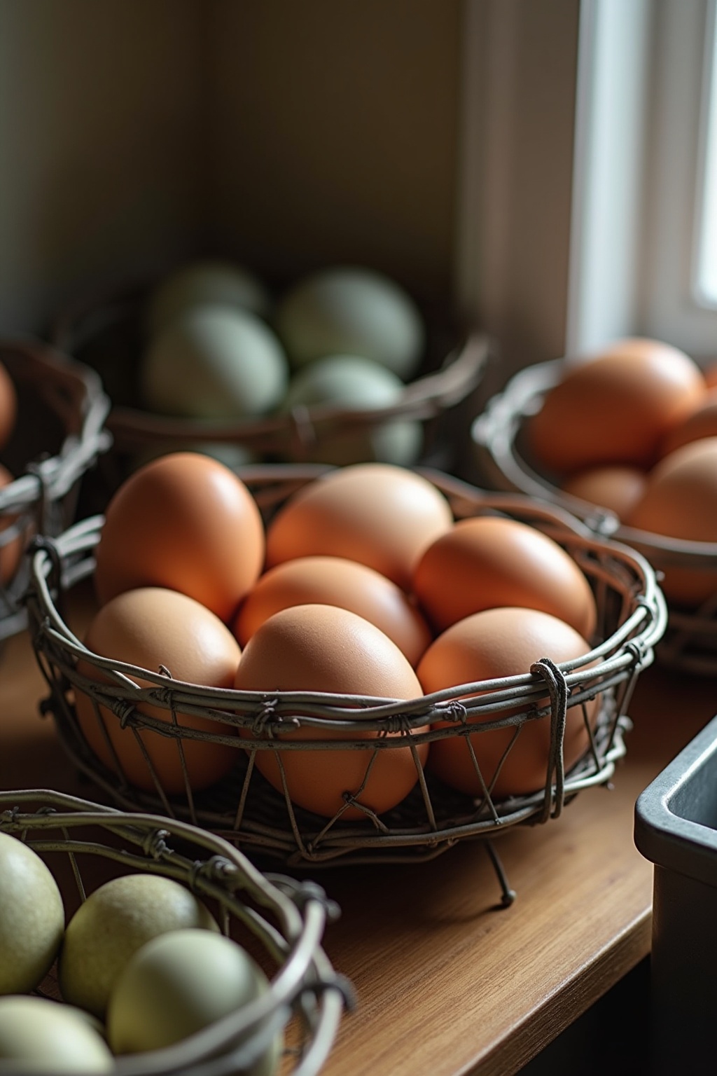Eierkorb aus Metall Ideen für Zuhause