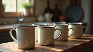 Emaille-Becher für Landhaus-Charme-Titel