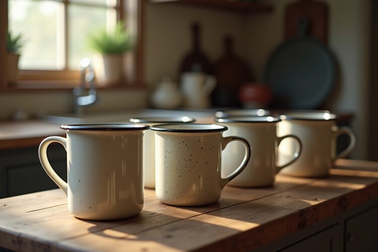 Emaille-Becher für Landhaus-Charme Ideen