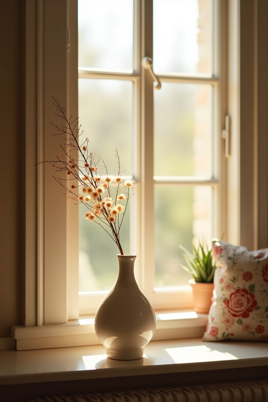 8 Fensterbank-Deko mit hohen Vasen Ideen