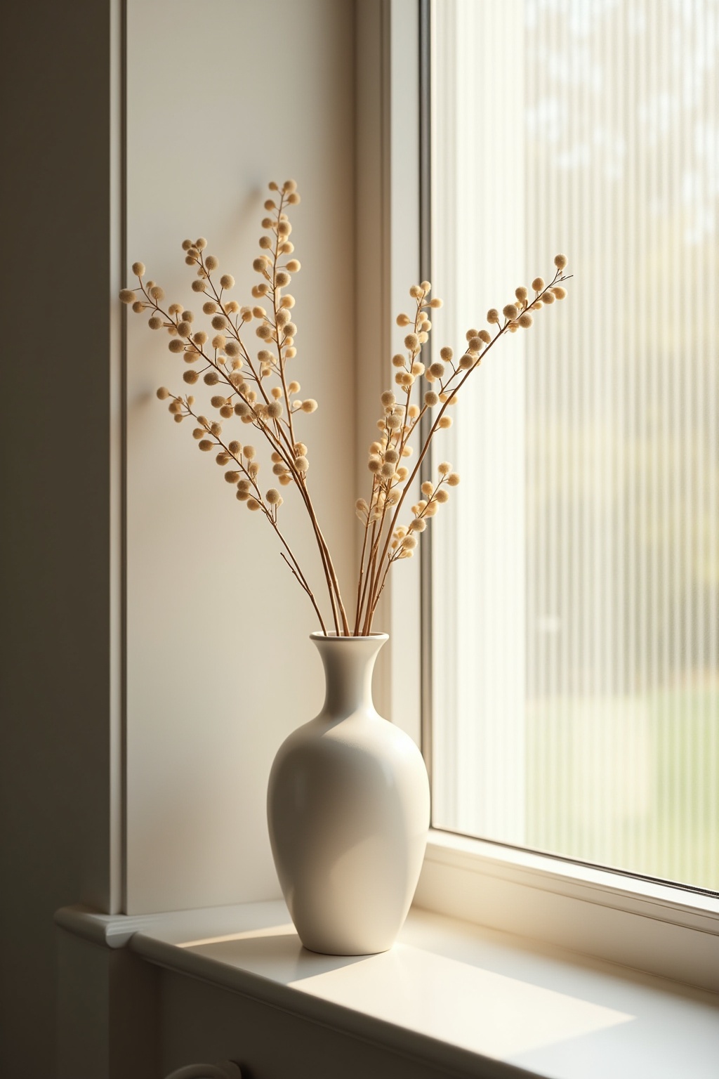 8 Fensterbank-Deko mit hohen Vasen Ideen