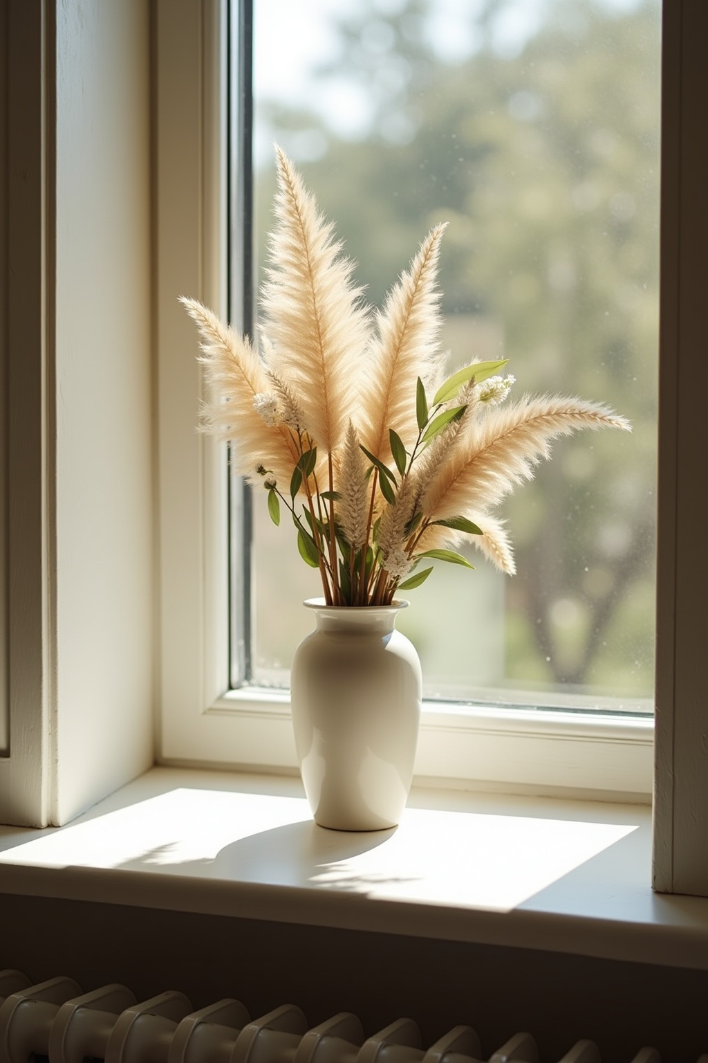 8 Fensterbank-Deko mit hohen Vasen Ideen