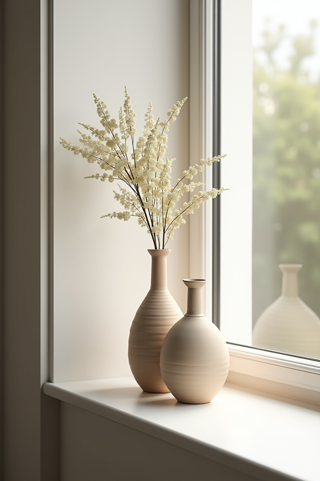 8 Fensterbank-Deko mit hohen Vasen Ideen