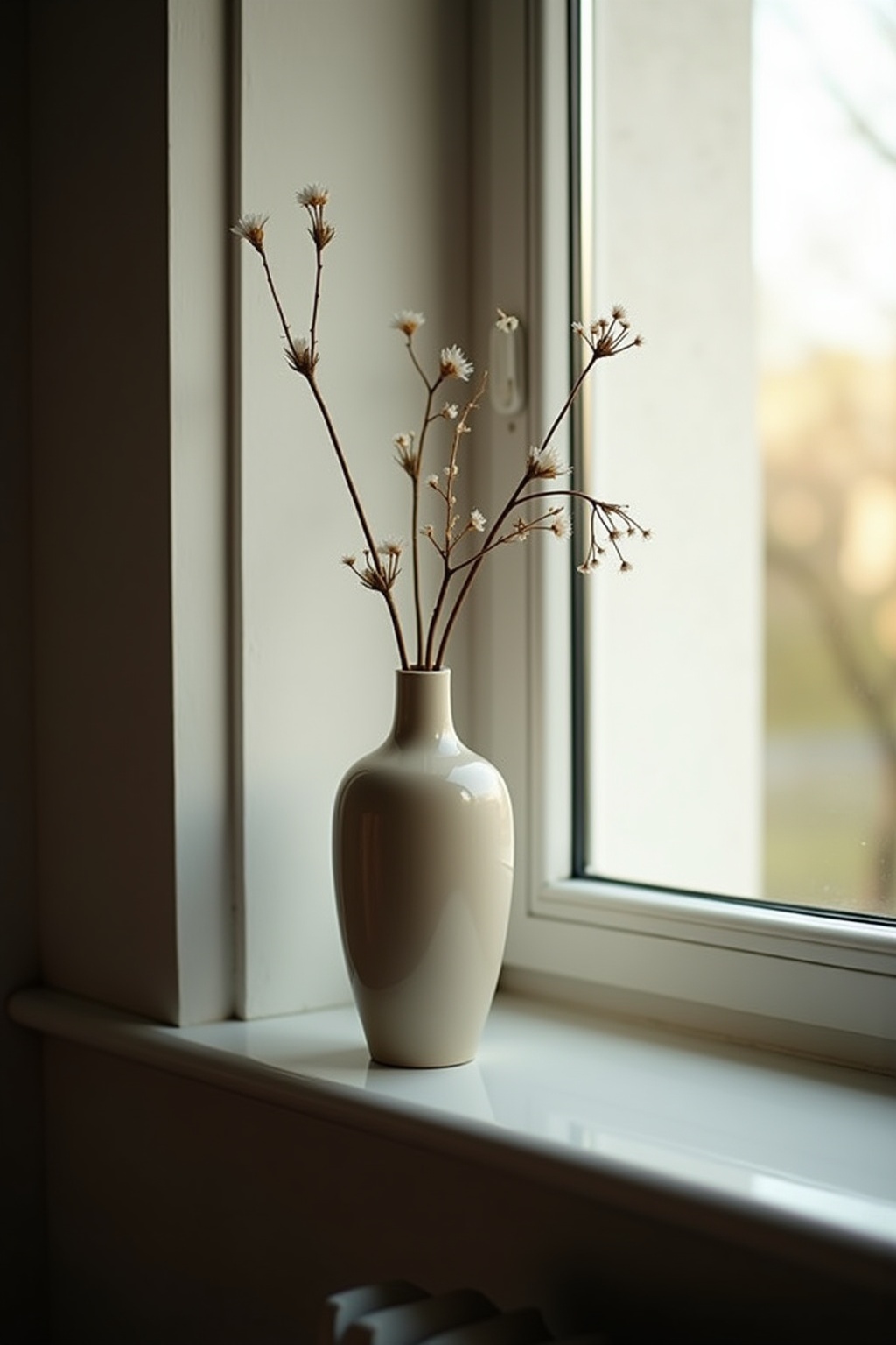 8 Fensterbank-Deko mit hohen Vasen Ideen