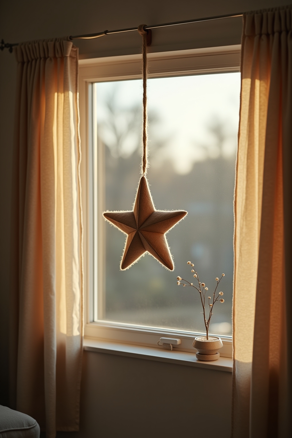 8 Fensterdeko mit hängenden Sternen Ideen