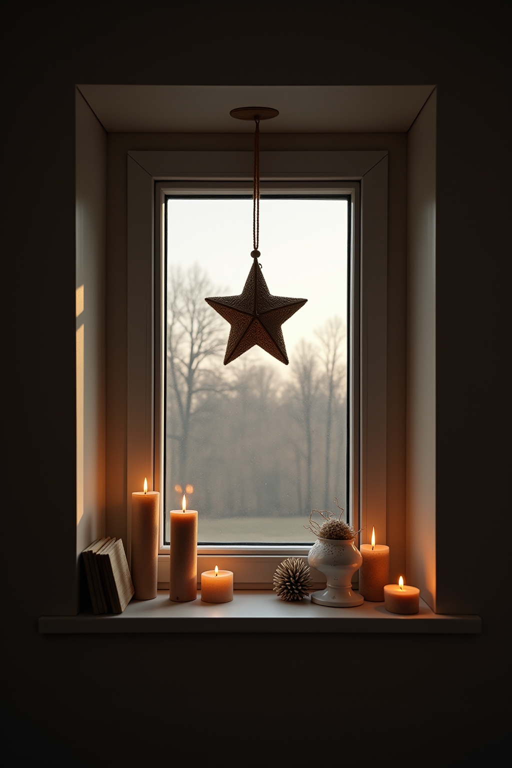 8 Fensterdeko mit hängenden Sternen Ideen