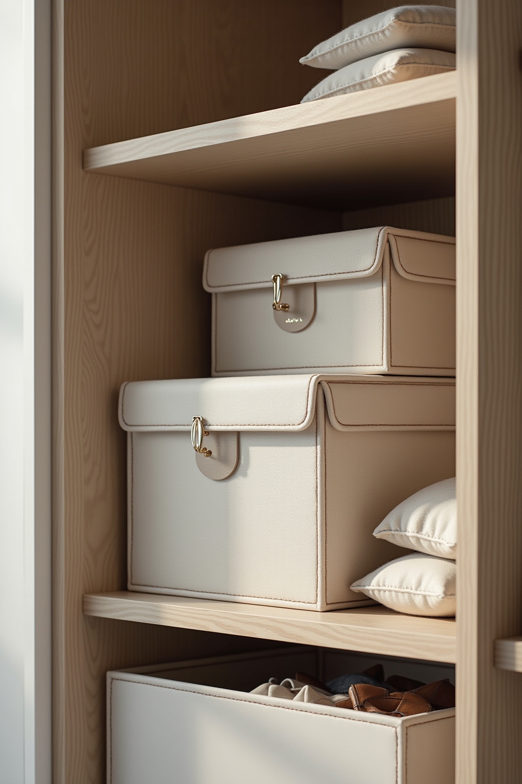 8 Filzboxen im Kleiderschrank – Ordnung leicht