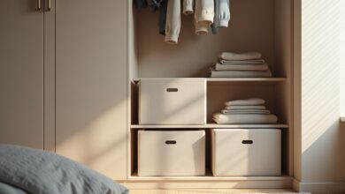 Filzboxen im Kleiderschrank-Titel