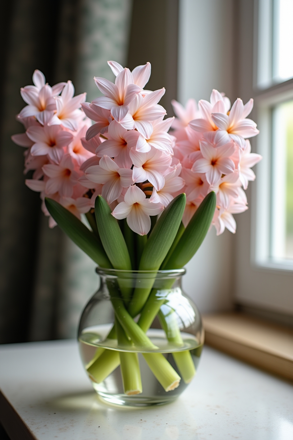 8 Frühlingsdeko mit Hyazinthen im Glas