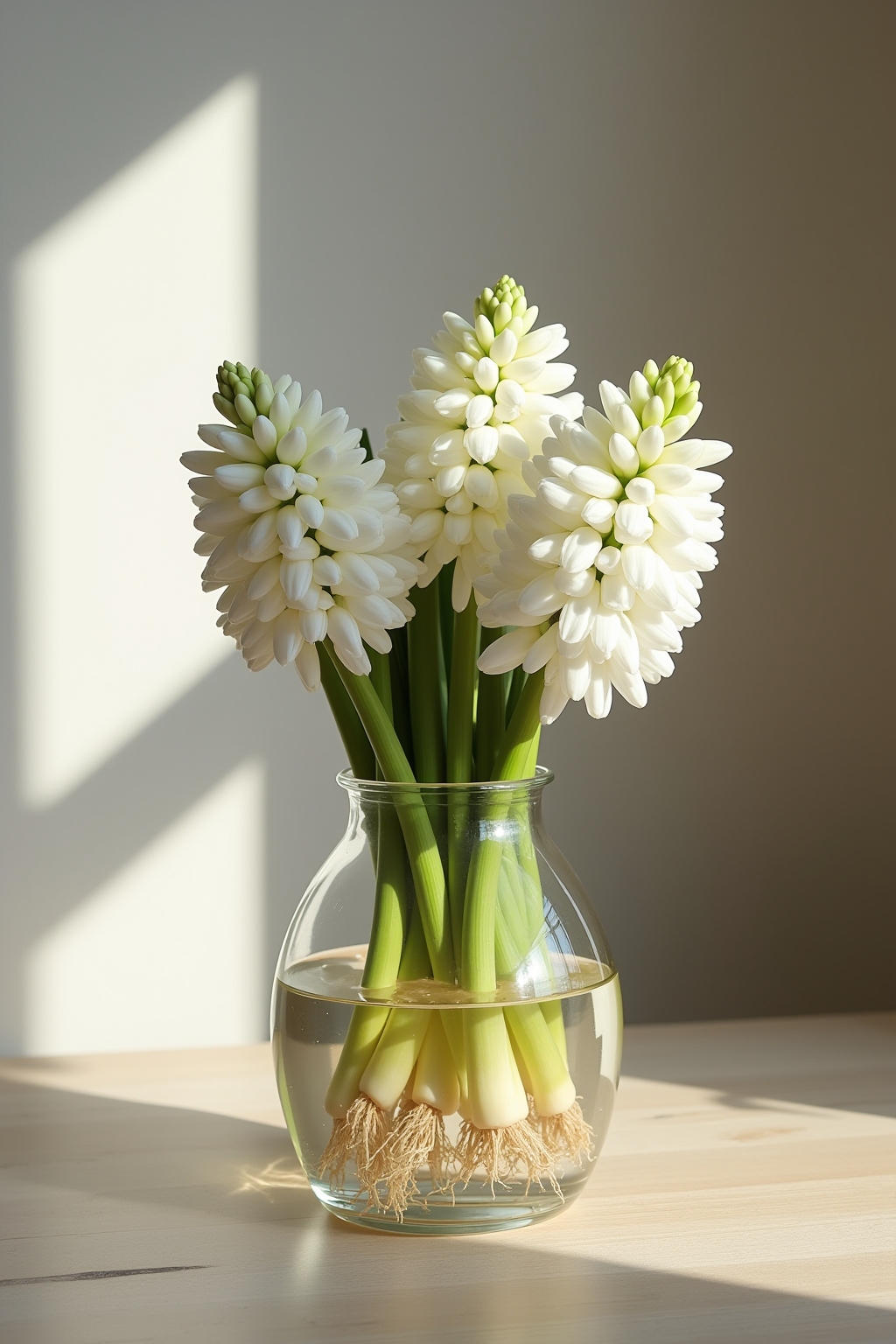 8 Frühlingsdeko mit Hyazinthen im Glas