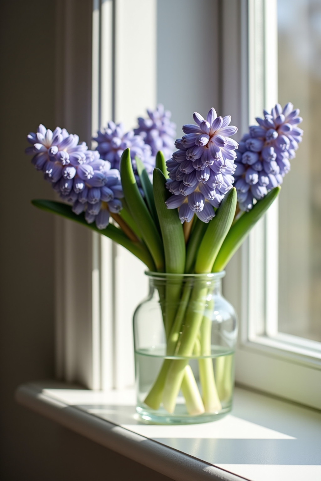 8 Frühlingsdeko mit Hyazinthen im Glas