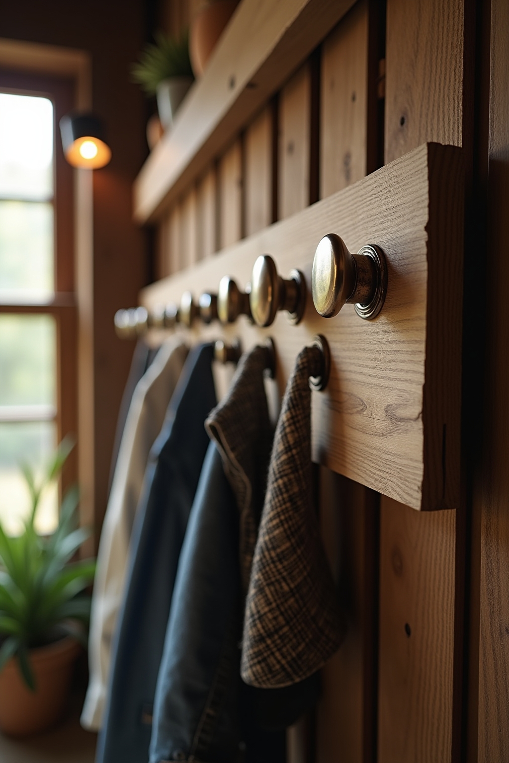 8 Garderobe aus alten Türknäufen selber machen
