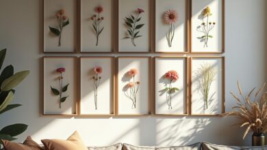 Gerahmte getrocknete Blumen-Titel