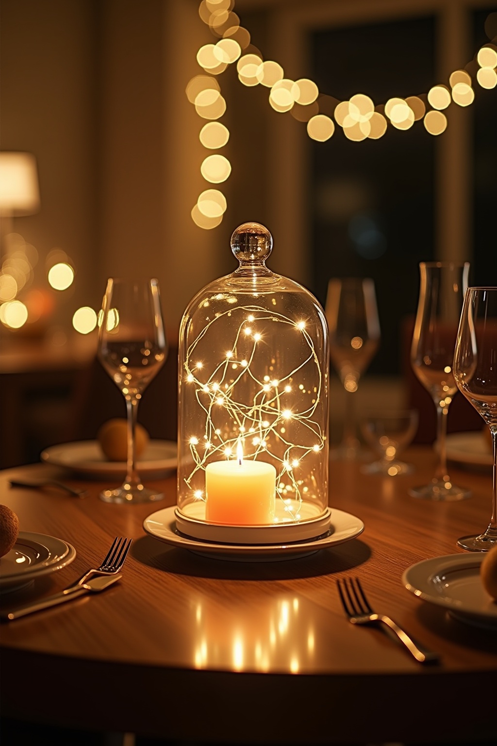 8 Glasglocken mit Lichterketten Ideen