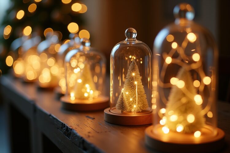 8 Glasglocken mit Lichterketten Ideen