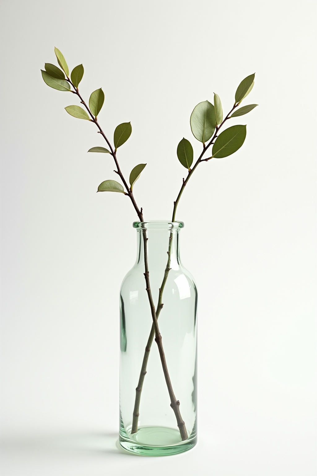8 Glasvasen mit einzelnen Zweigen dekorieren