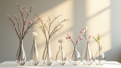 Glasvasen mit einzelnen Zweigen-Titel