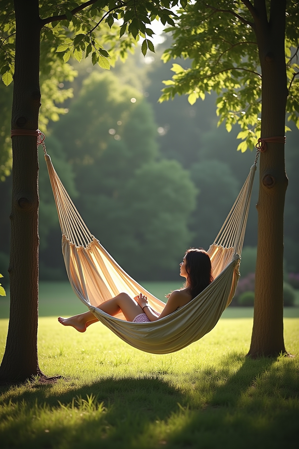 8 Hängematte zwischen zwei Pfosten befestigen