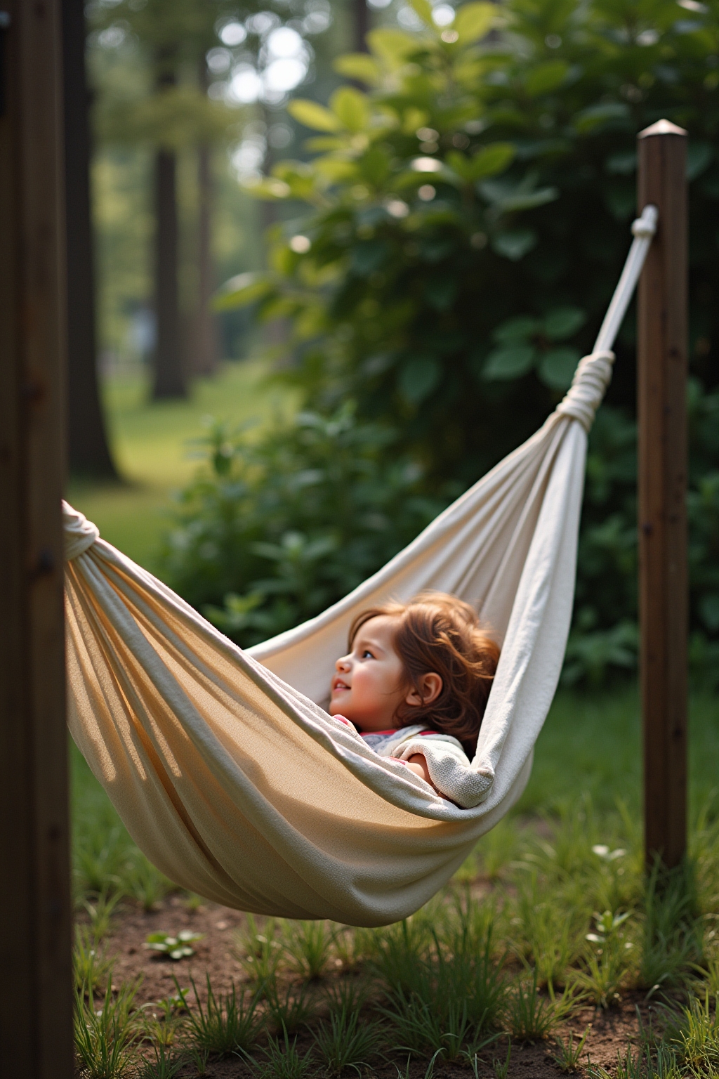 8 Hängematte zwischen zwei Pfosten befestigen