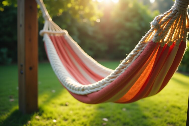 8 Hängematte zwischen zwei Pfosten befestigen