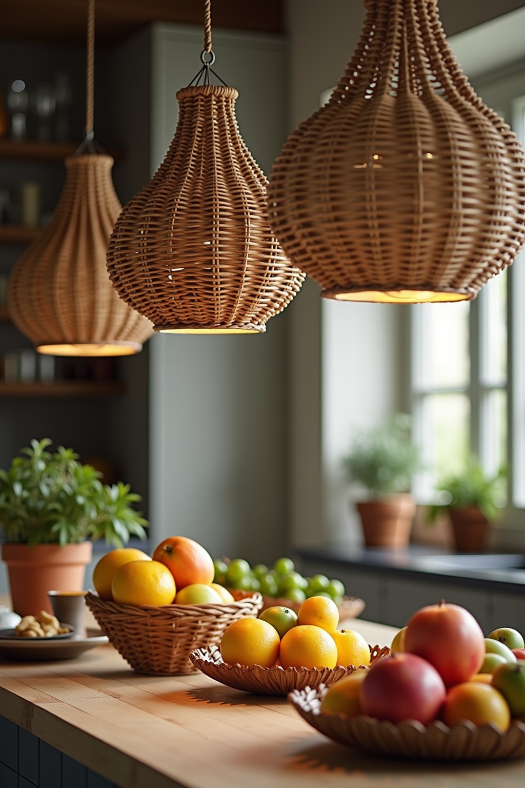 Hängende Obstkörbe für deine Küche