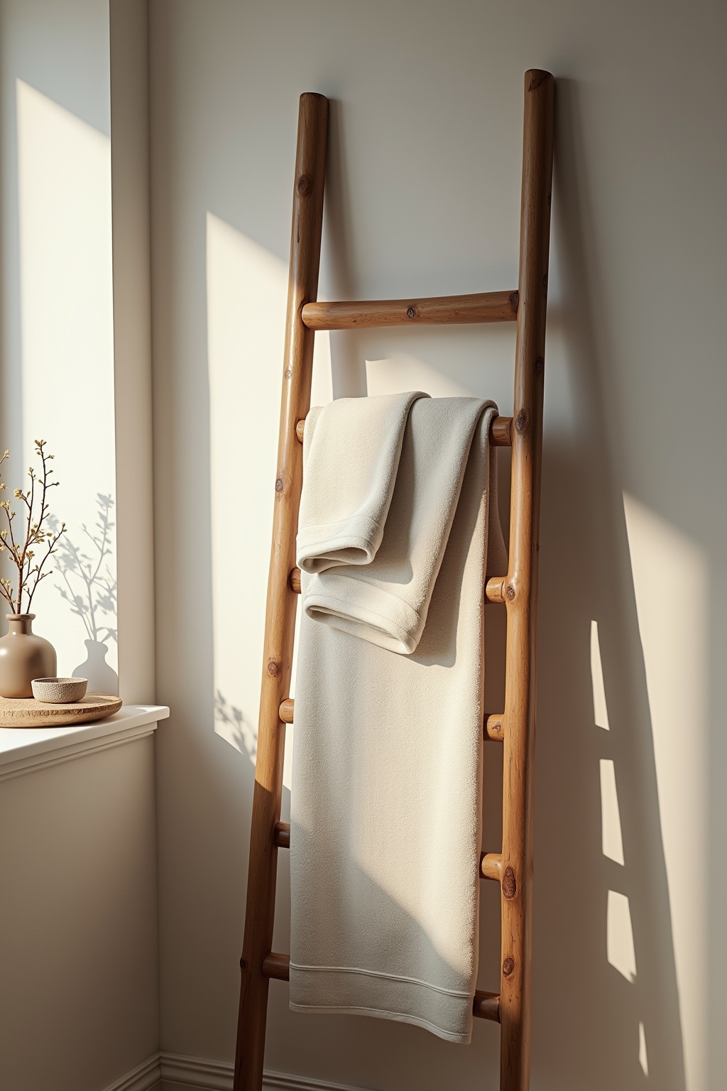 8 Handtuchleiter aus Holz Ideen für dein Bad