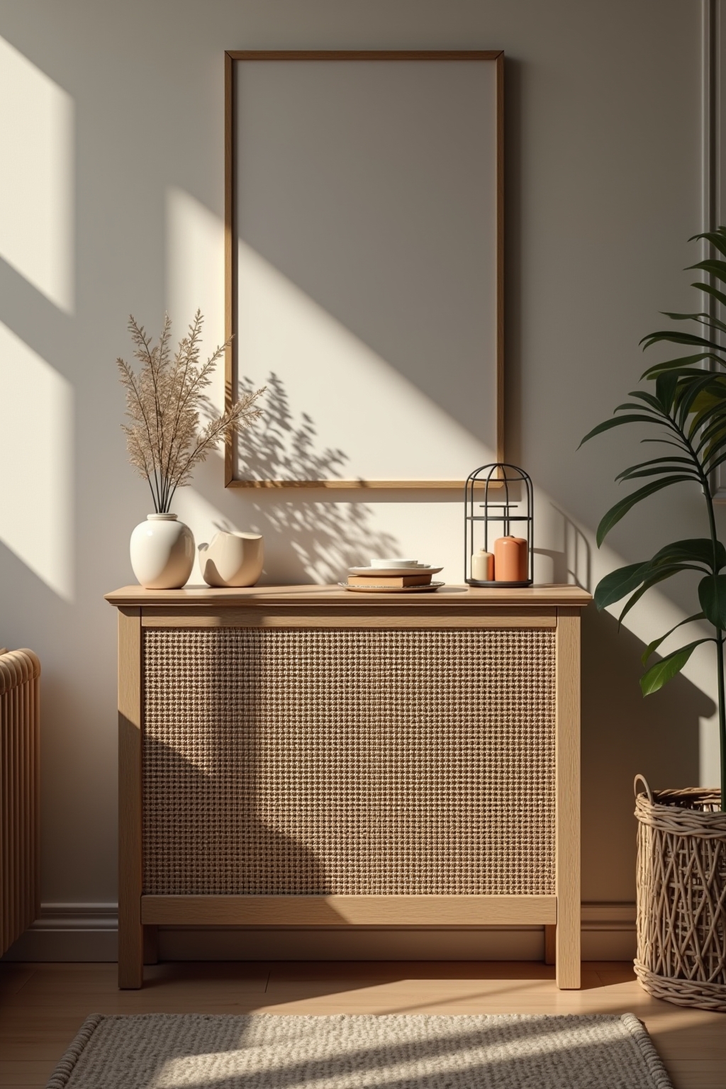 8 Heizkörperverkleidung mit Wiener Geflecht