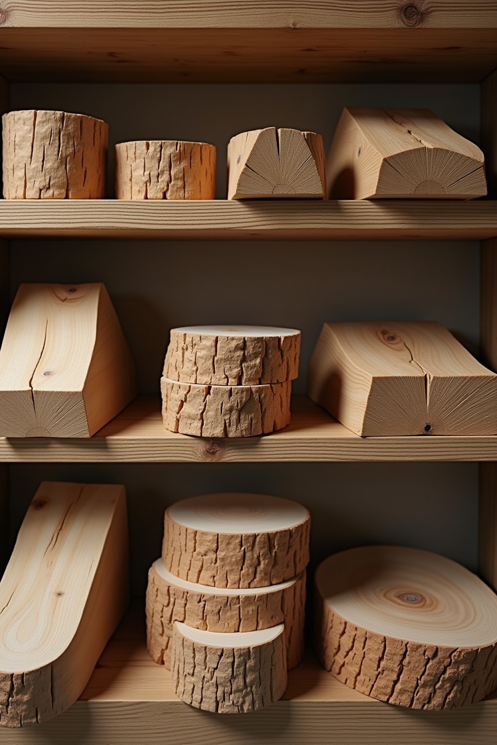 8 Holzbalken als rustikale Wandablage Ideen